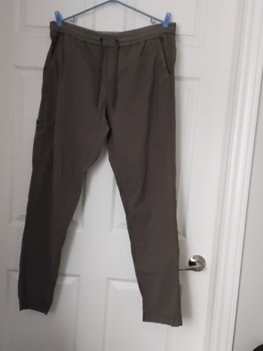 L.L. Bean Womens Stretch RipStop Khaki Pull On Pants SIZE L (M/T)